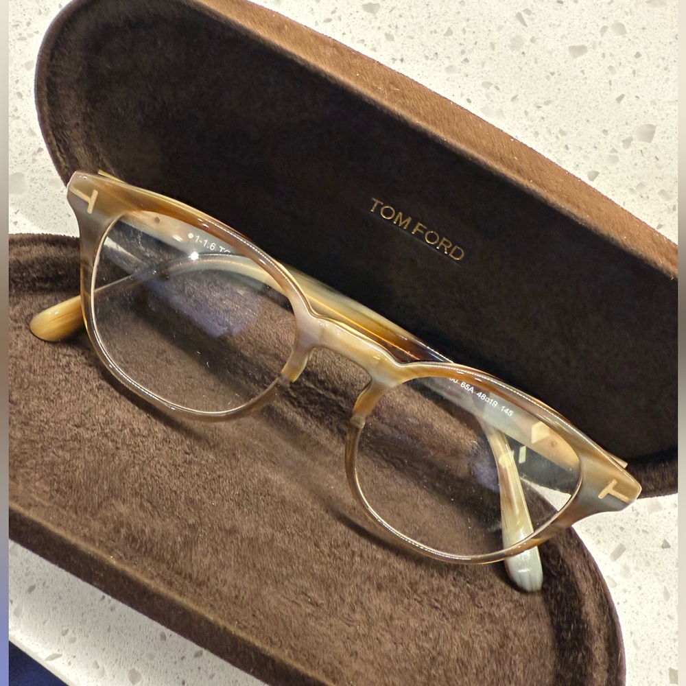 Tom Ford Tan and Brown Glasses